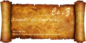 Csanádi Zamfira névjegykártya